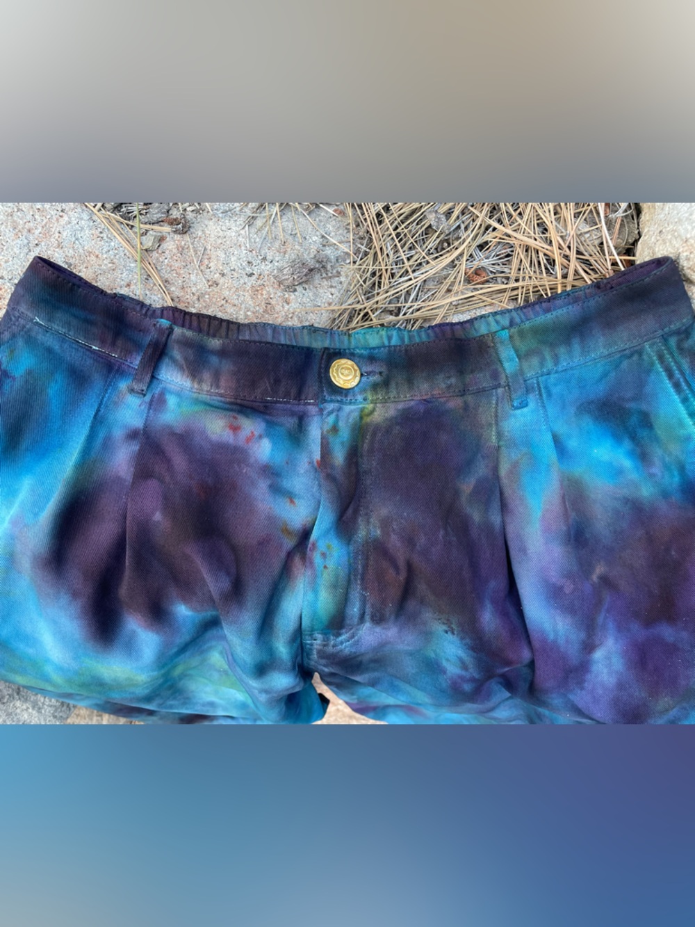 Tie Dye Big Bud Press Trousers, size L - Picture 4 of 6